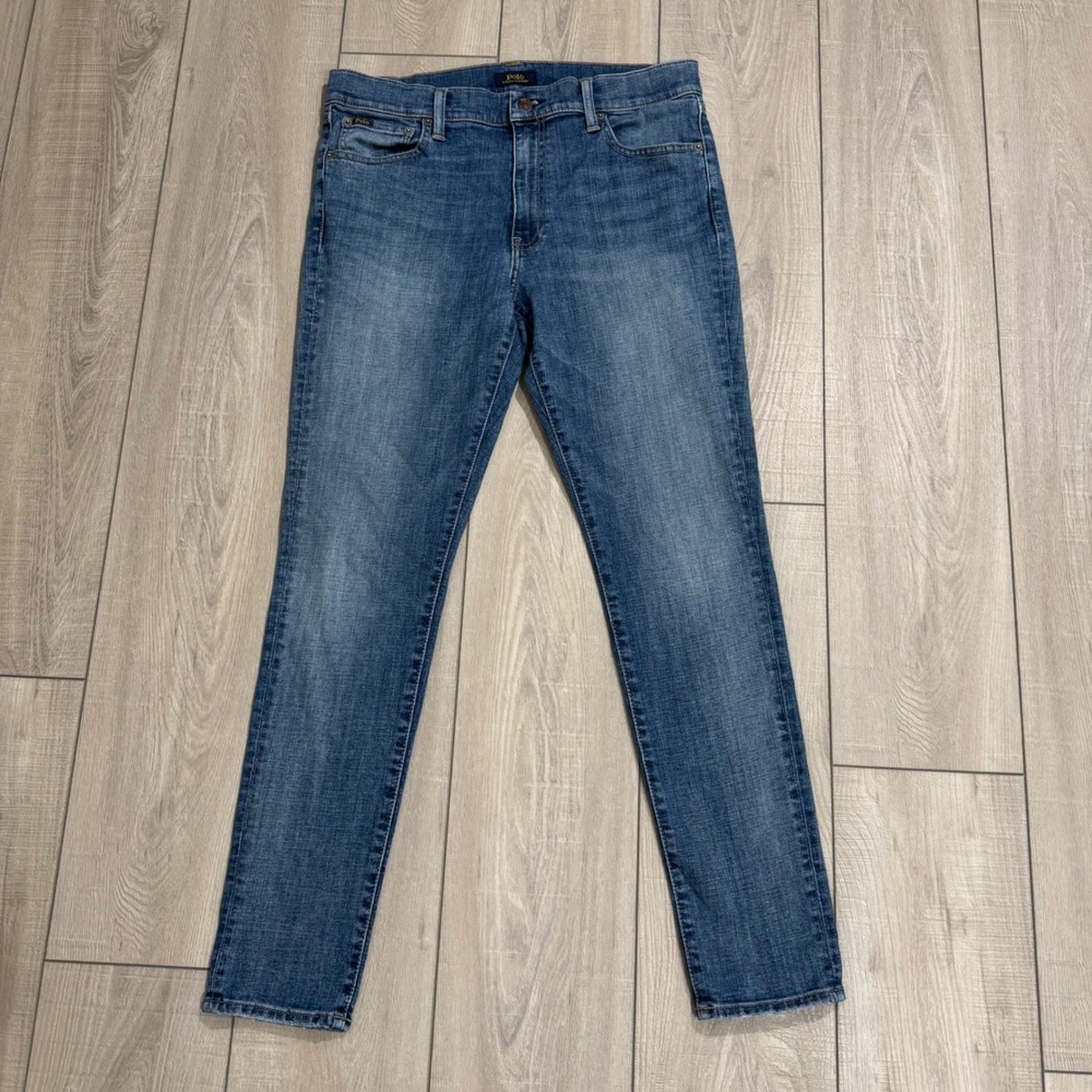 Polo Ralph Lauren Jeans Mens 31 Blue The Tompkins Skinny Fit Medium Wash Denim